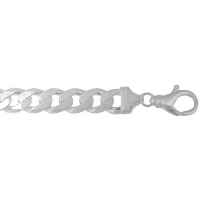 14.3mm Curb Chain, 9" - 24" Length, Sterling Silver